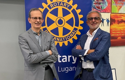 I due Presidenti luganesi. Da sinistra, Marco Strazzi (Lugano-Lago) e Gianni Mastroddi (Lugano)